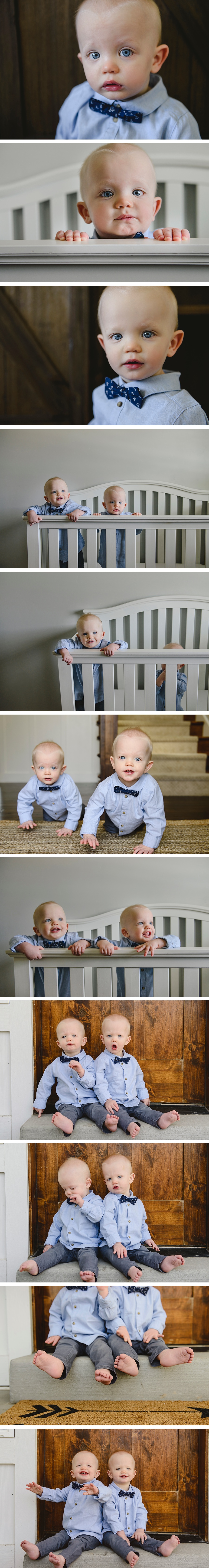 Cute at-home session with twins