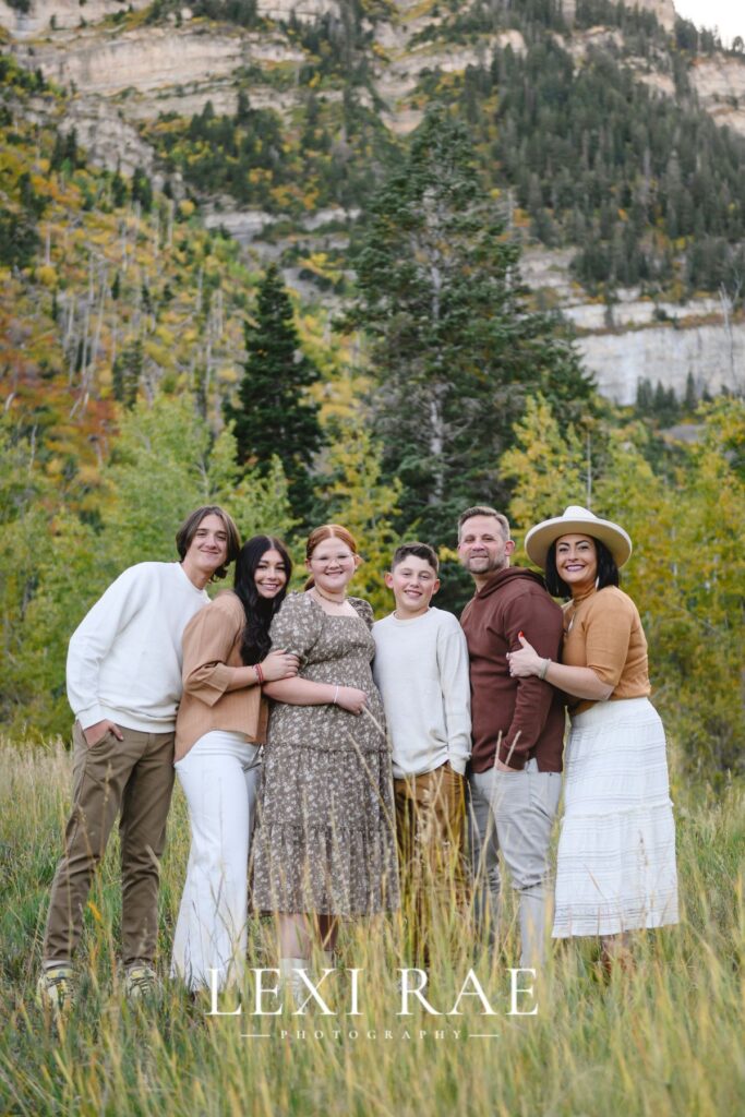 family of six in utah family picture